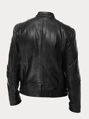 Blouson motard en similicuir