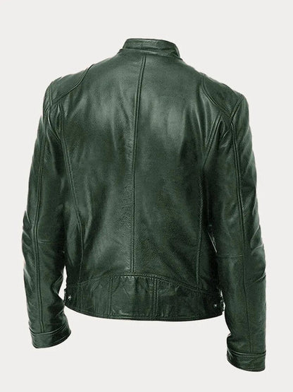 Blouson motard en similicuir pour homme, vue 9