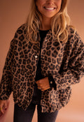 Blouson oversize imprimé animalier, multicolore