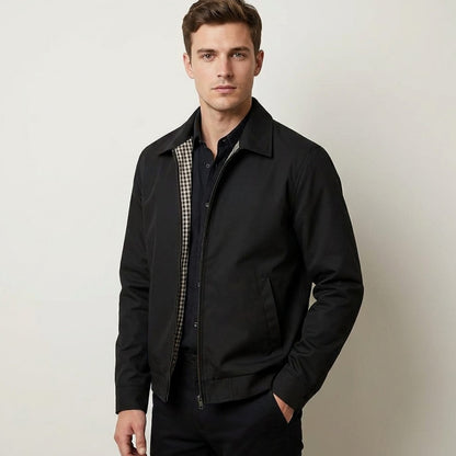 Blouson zippé doublé vichy pour homme, vue produit