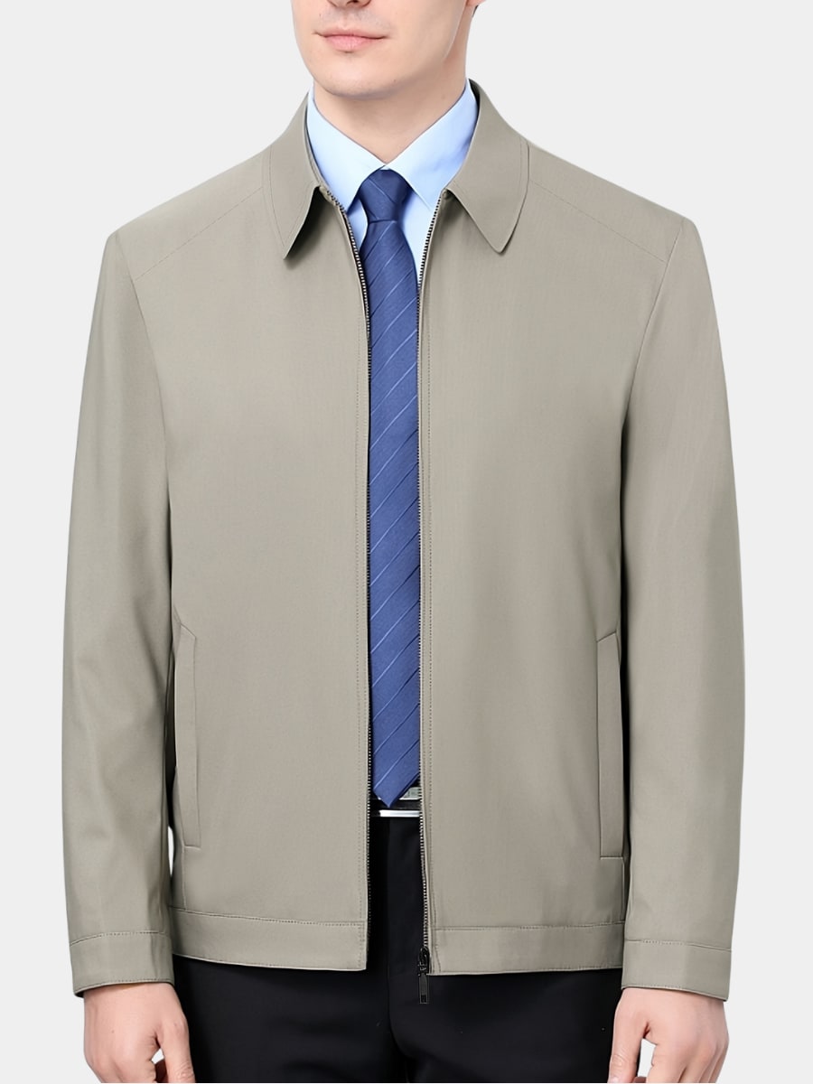 Blouson zippé col chemise, vue 1