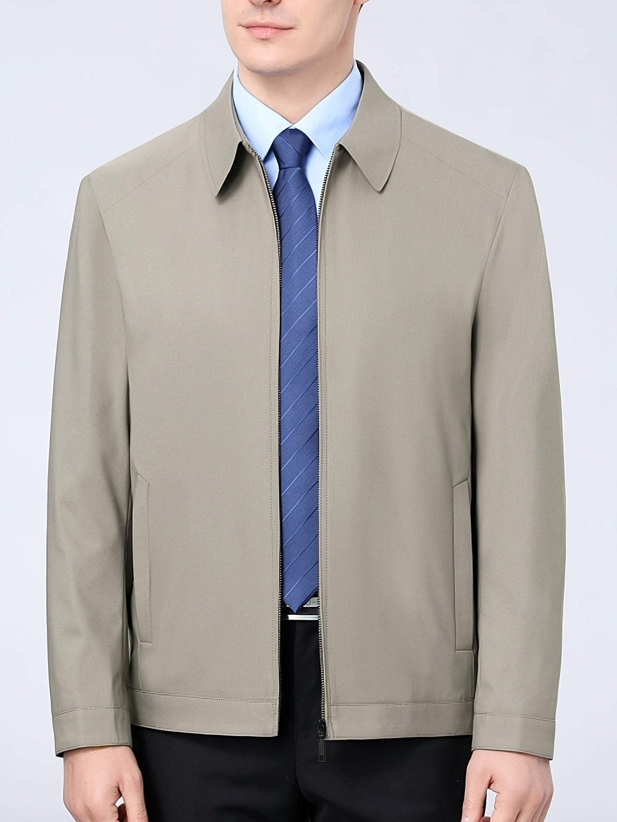 Blouson zippé col chemise, vue 2