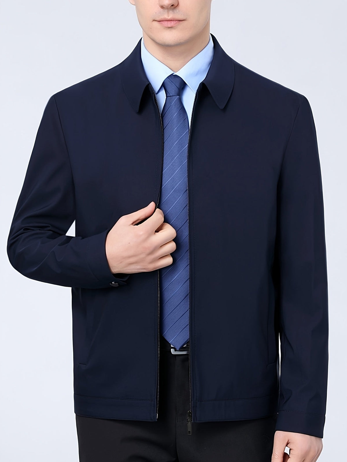 Blouson zippé col chemise, vue 3