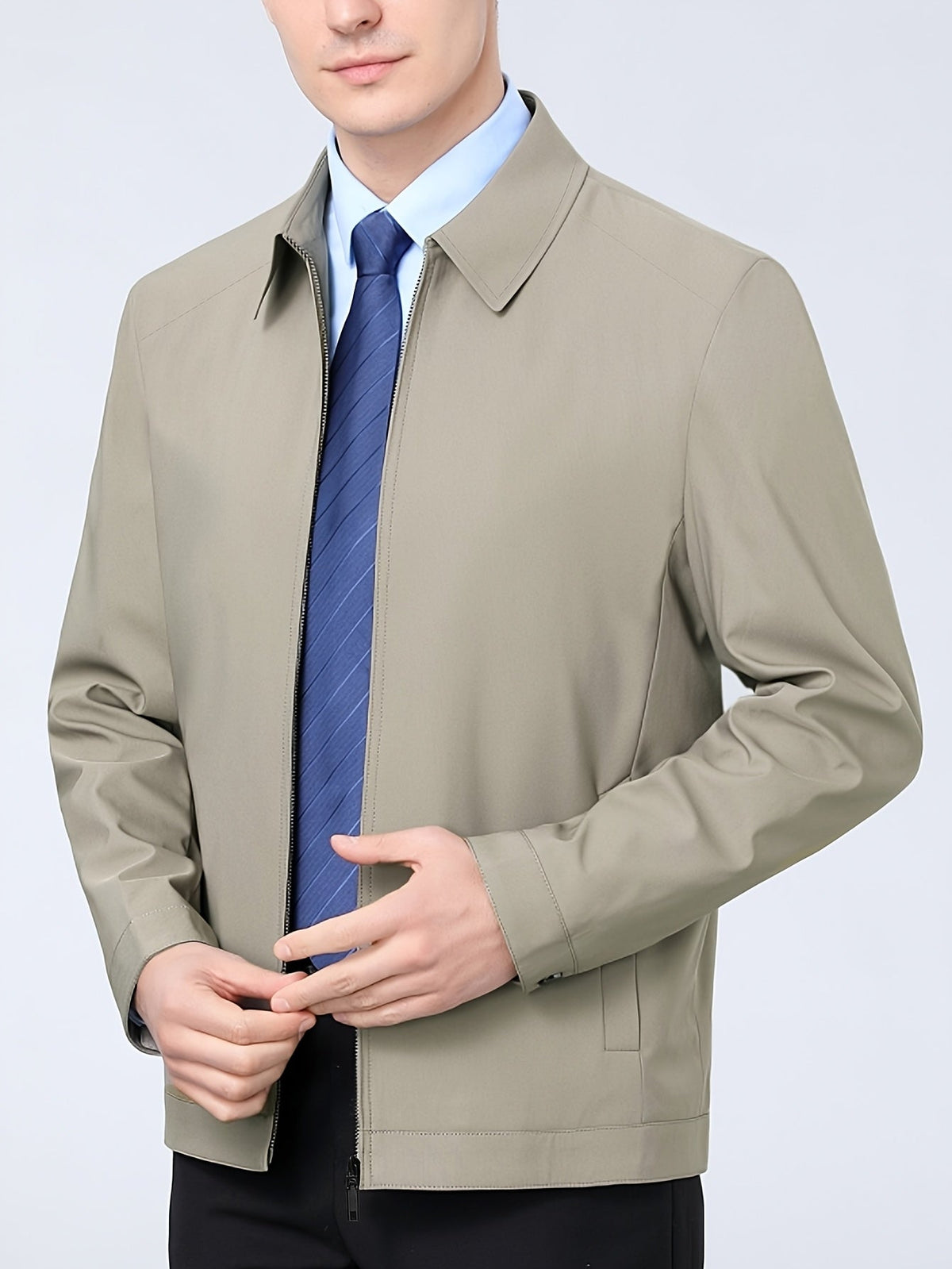 Blouson zippé col chemise, vue 7