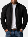 Blouson zippé effet daim, vue 1