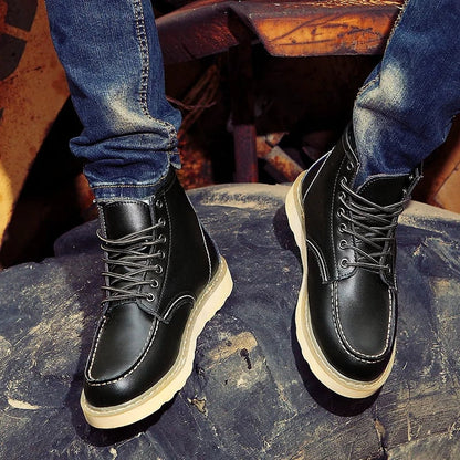 Bottines à bout mocassin, noir