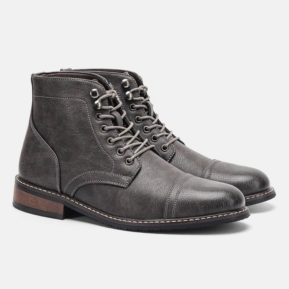 Bottines à bout rapporté, gris