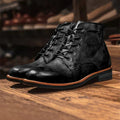 Bottines à bout rond, noir