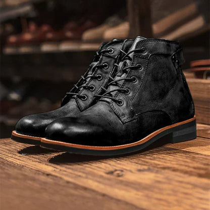 Bottines à bout rond, noir