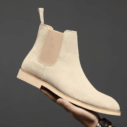 Bottines chelsea claires, beige