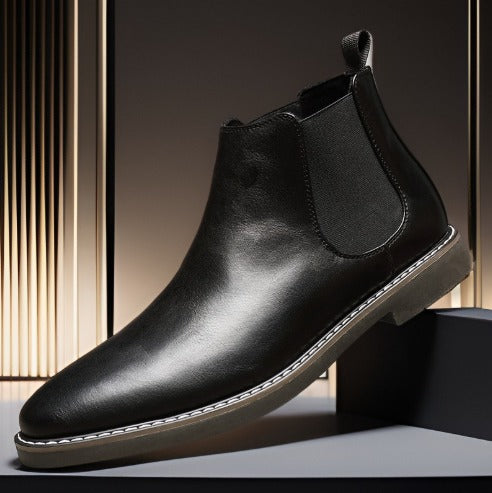 Bottines chelsea patinées, noir