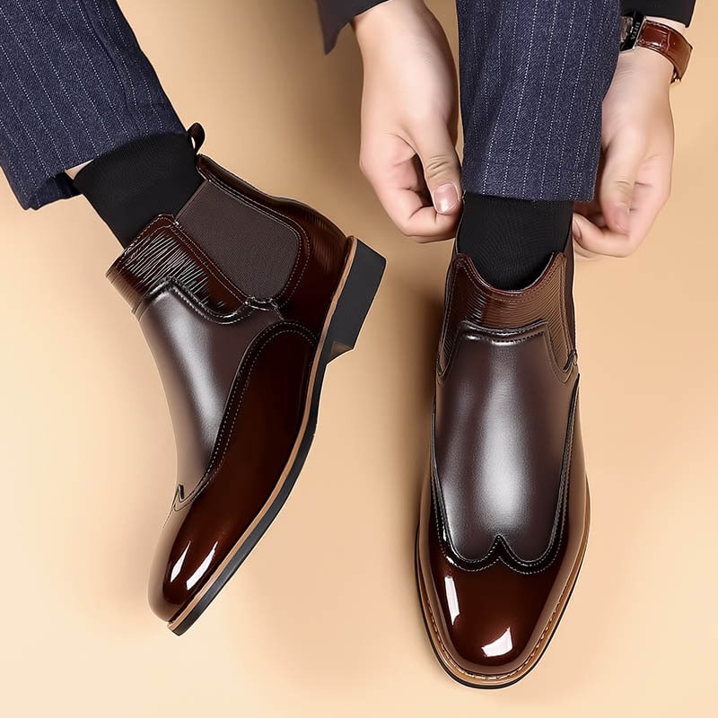 Bottines chelsea vernies, vue 4