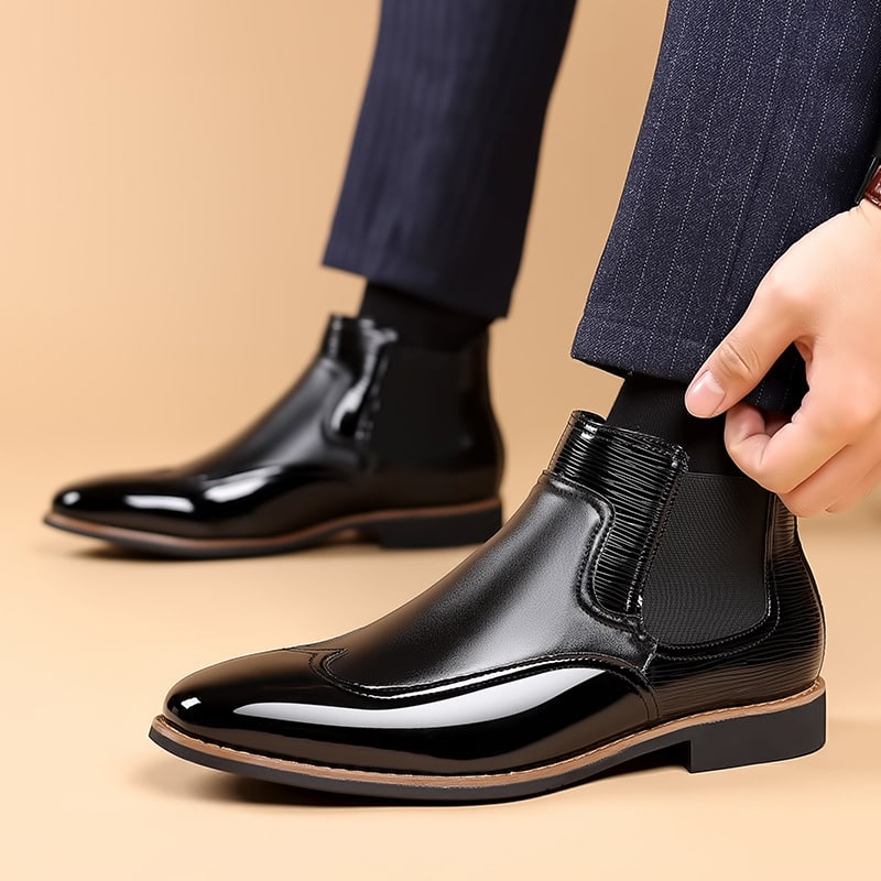 Bottines chelsea vernies, vue 7