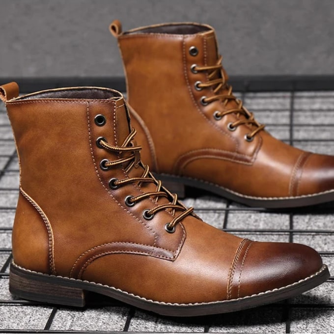 Bottines de ville patinées, vue 5