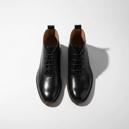 Bottines derby à lacets, noir