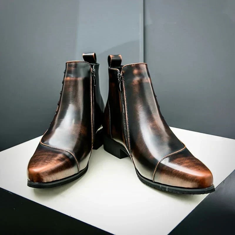 Bottines effilées à zip, vue 4