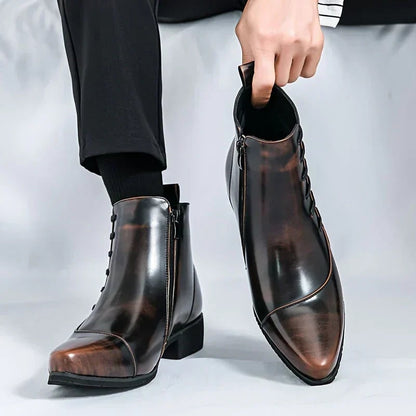Bottines effilées à zip, vue 5