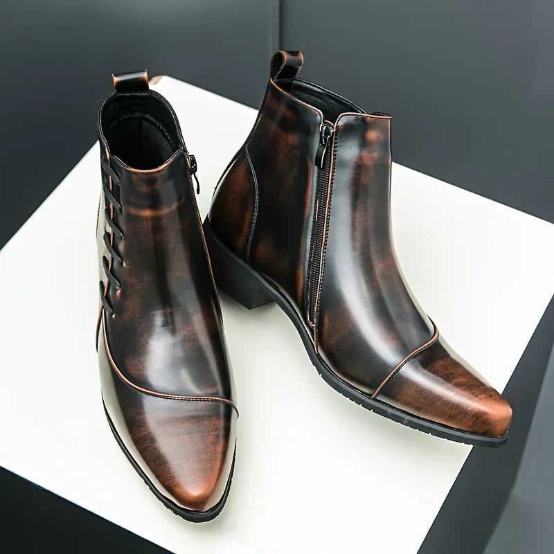 Bottines effilées à zip, vue 6