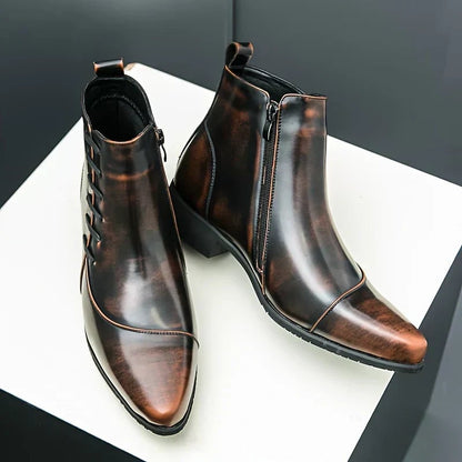 Bottines effilées à zip, vue 6