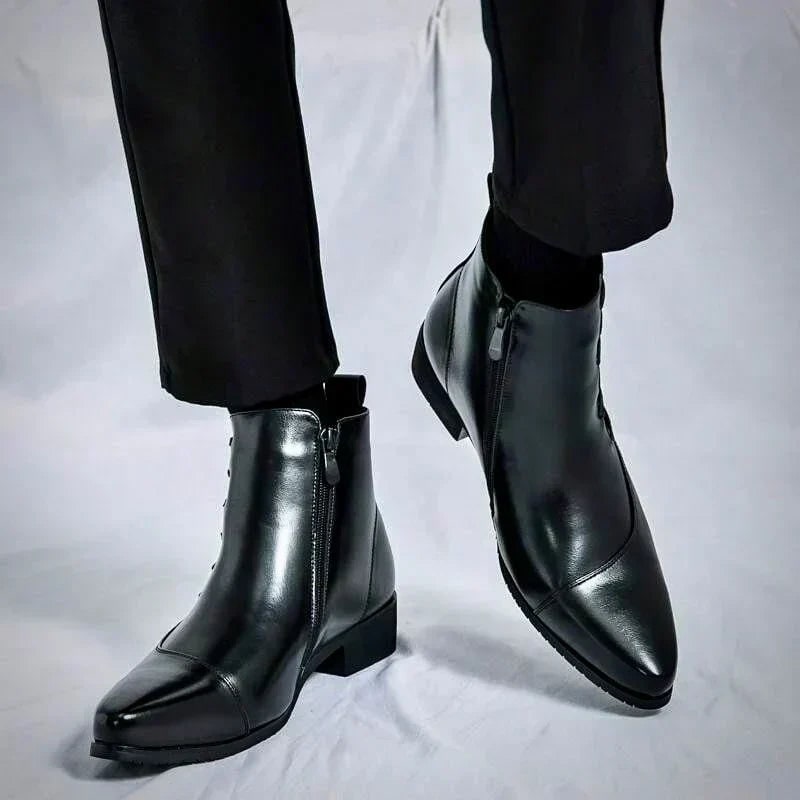Bottines effilées à zip, vue 8