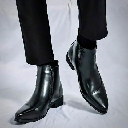 Bottines effilées à zip, vue 8