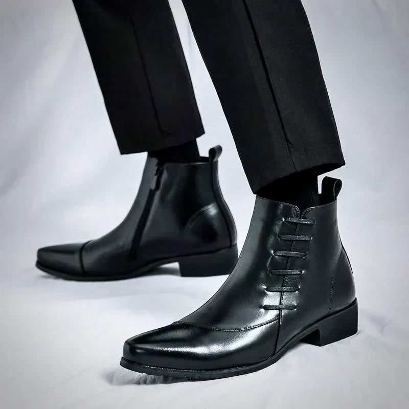 Bottines effilées à zip, vue 9