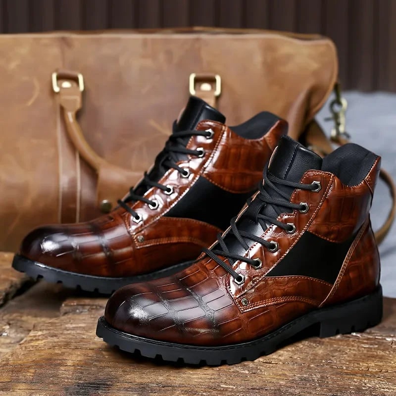 Bottines façon croco, vue 3