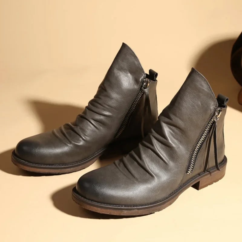 Bottines froncées zippées, vue 10