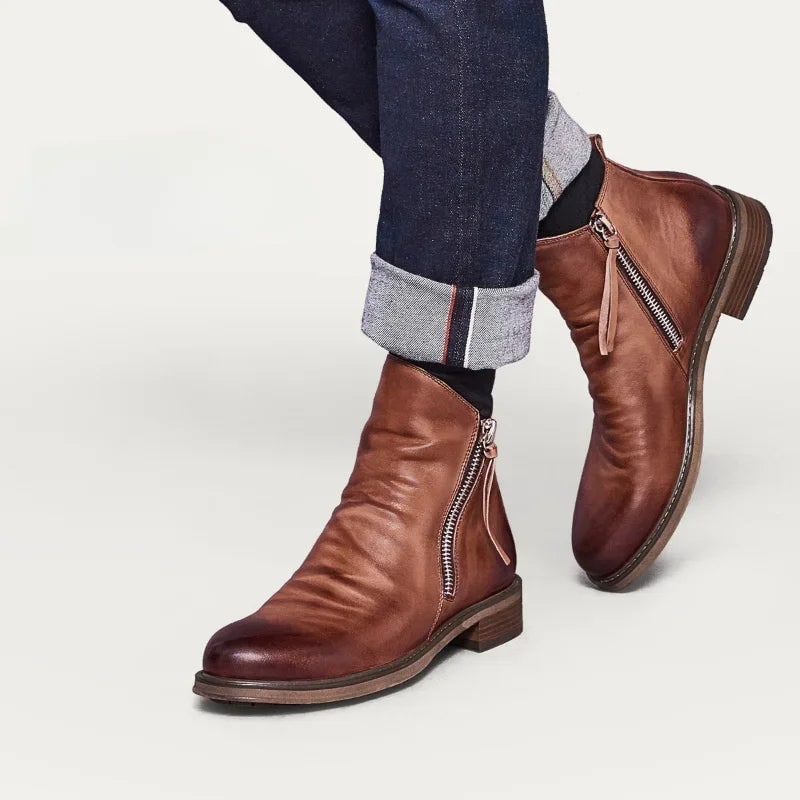 Bottines froncées zippées, vue 6