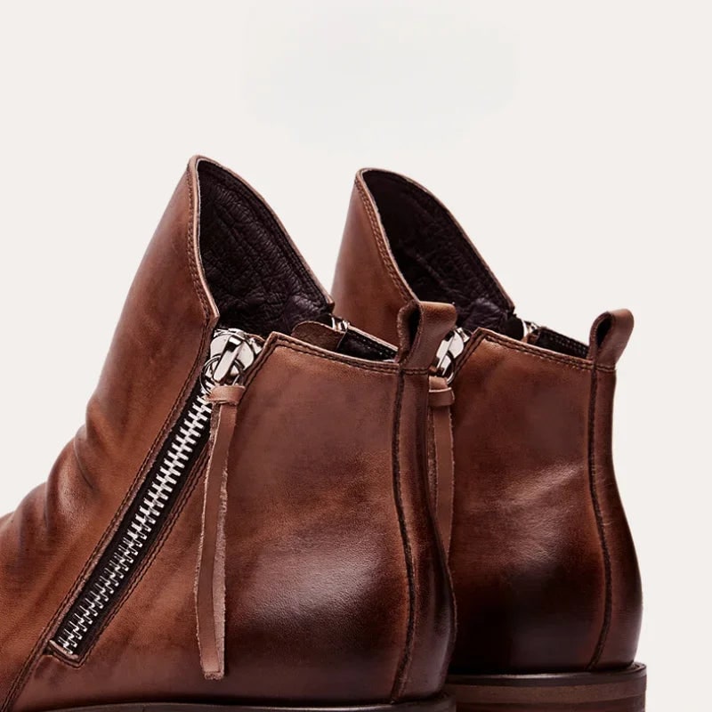 Bottines froncées zippées, vue 7