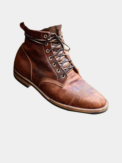 Bottines lacées patinées, vue 1