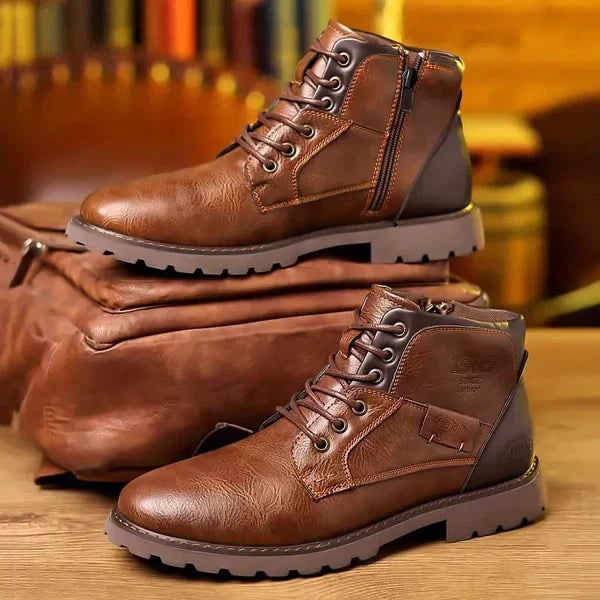 Bottines lacets et zip, vue 3