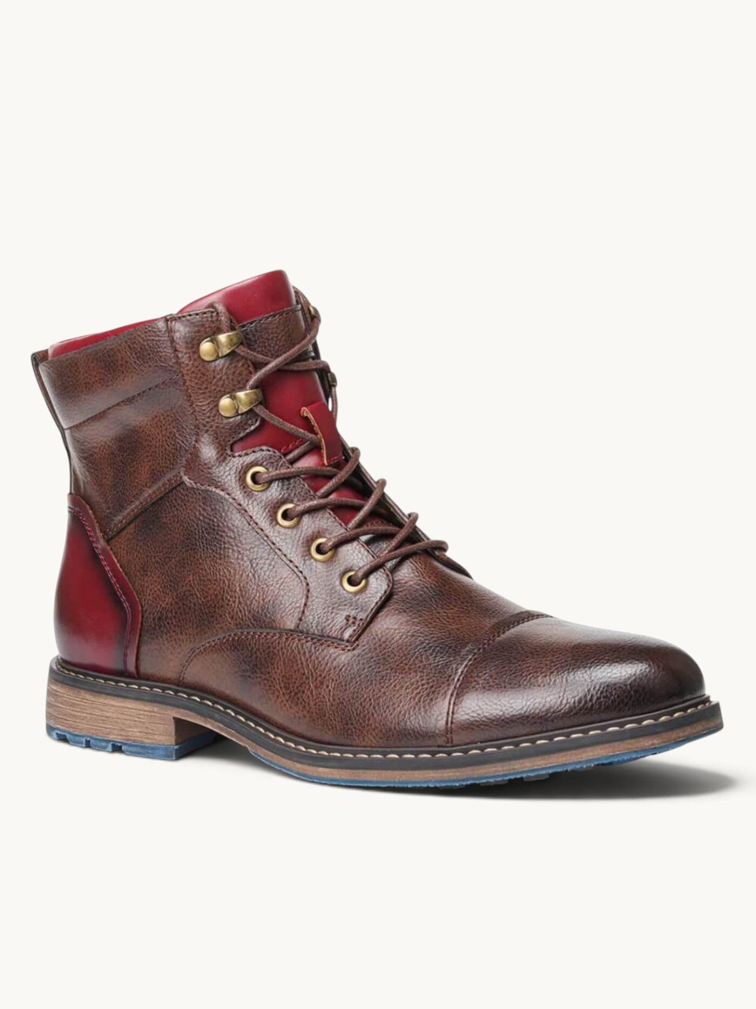 Bottines à lacets et zip