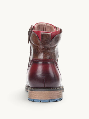 Bottines à lacets et zip