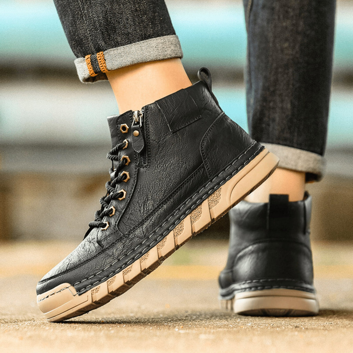 Bottines montantes en cuir, vue 10