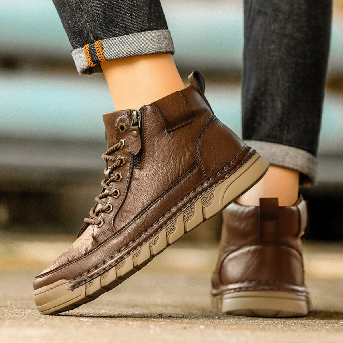 Bottines montantes en cuir, vue 8