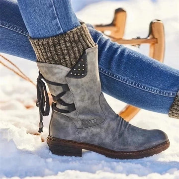 Bottines à revers tricoté