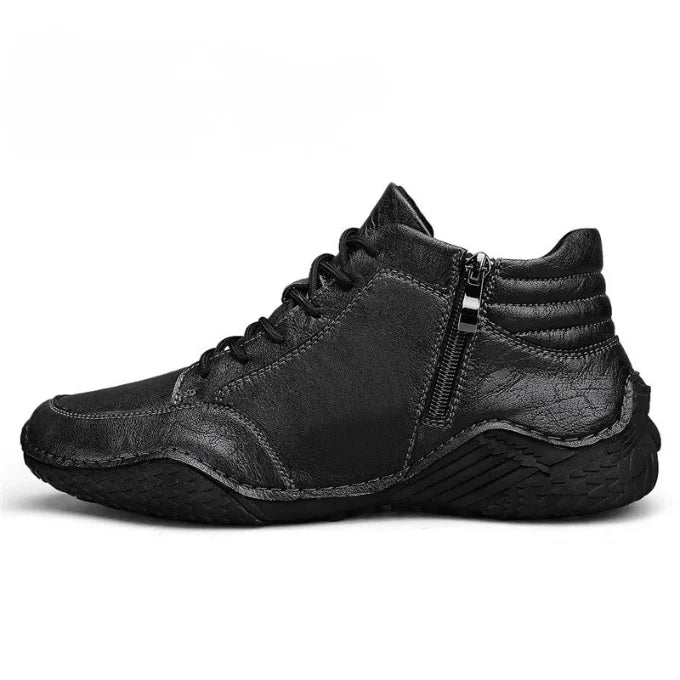 Bottines souples à zip, noir