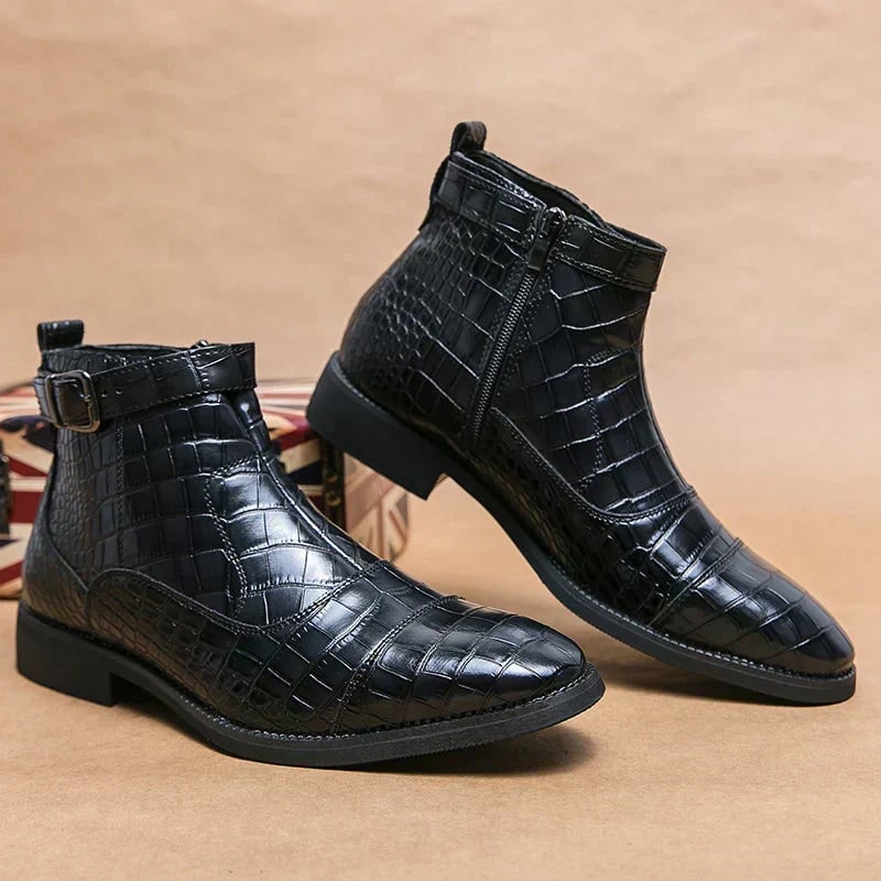 Bottines texturées à boucle, vue 4