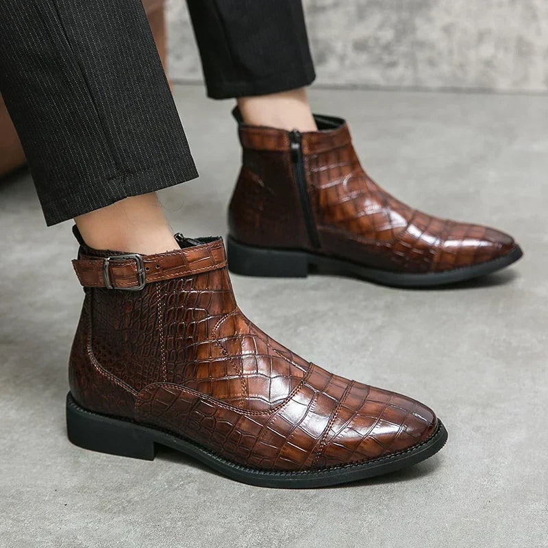 Bottines texturées à boucle, vue 5