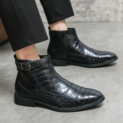 Bottines texturées à boucle, vue 6