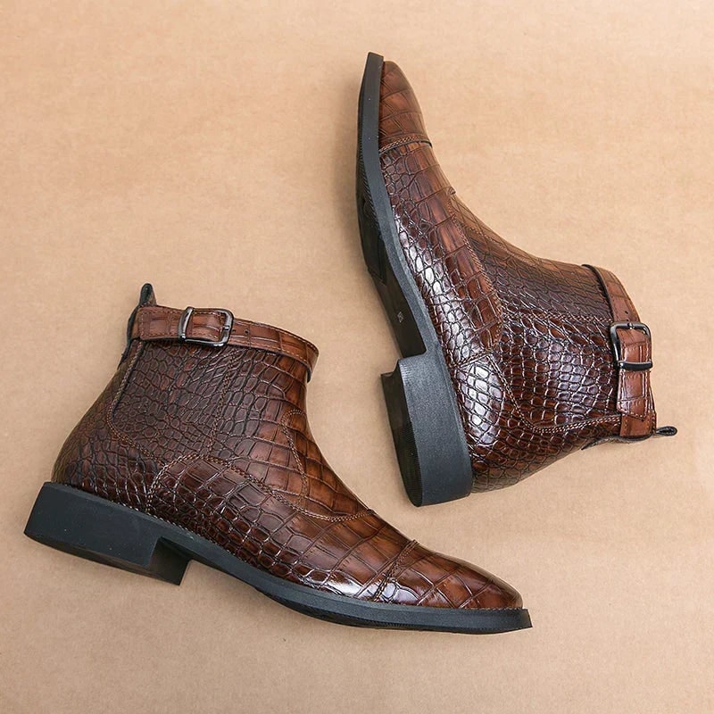 Bottines texturées à boucle, vue 7