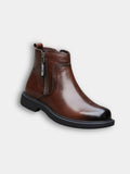 Bottines zippées en cuir, vue 1