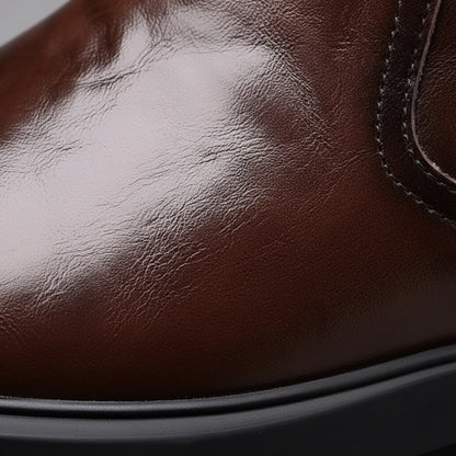 Bottines zippées en cuir, vue 8