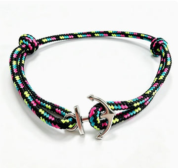 Bracelet cordon tressé à ancre