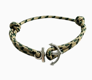 Bracelet cordon tressé à ancre