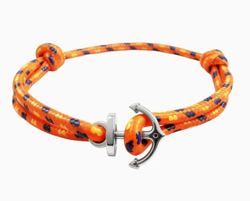 Bracelet cordon tressé à ancre