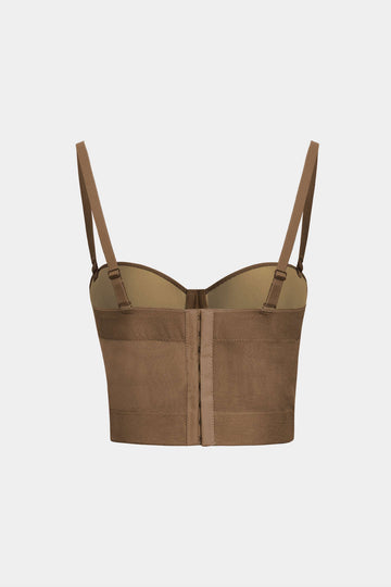 Bustier court à bretelles