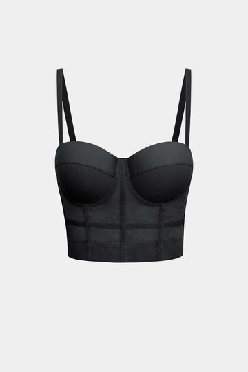 Bustier court à bretelles