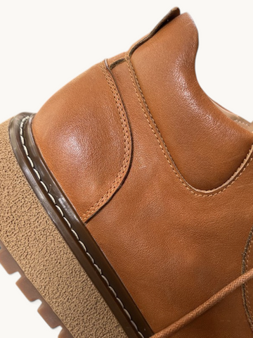 Bottines de travail en cuir pleine fleur